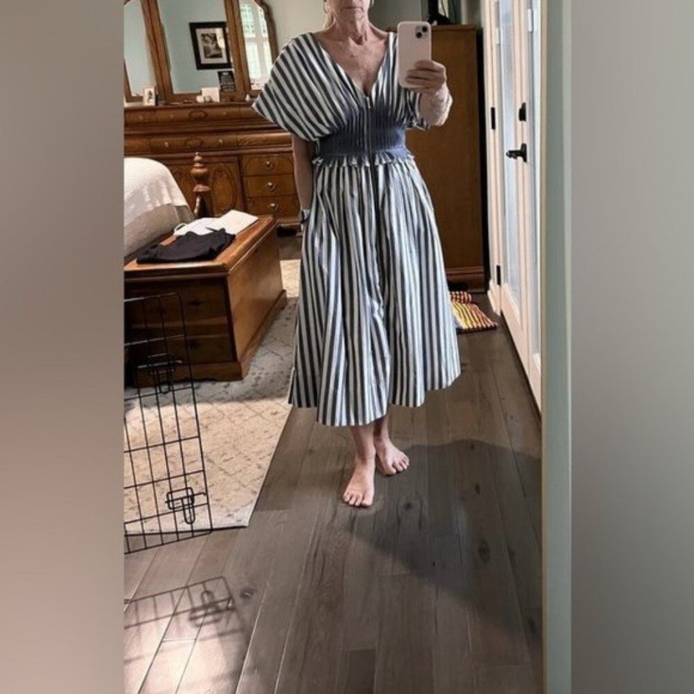 NWT Size S - Anthropologie 100% Cotton Zip-Front Midi Dress (NWT US$ 180) - Picture 7 of 16